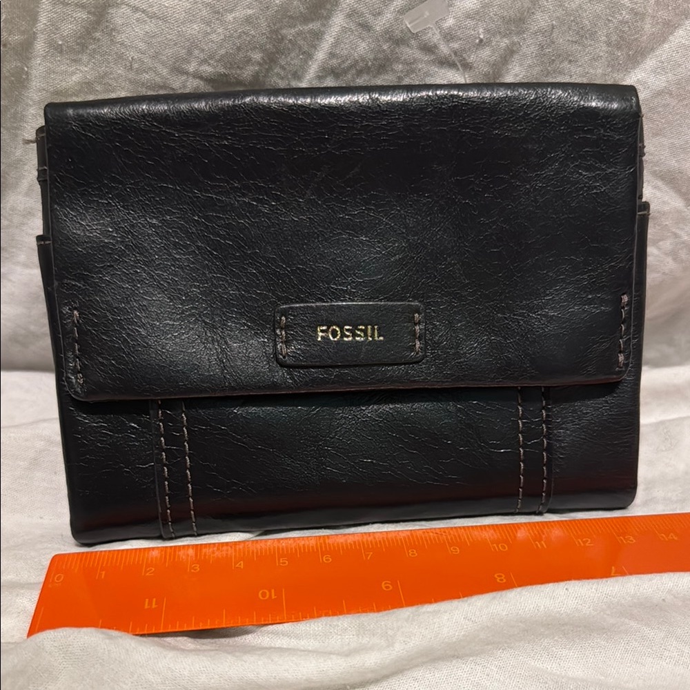 Fossil Black Leather Wallet Classic Design